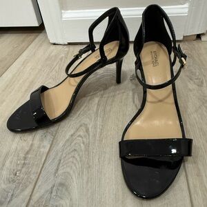 Michael Kors women’s patent leather sandal, size 9 1/2M, 3” heel